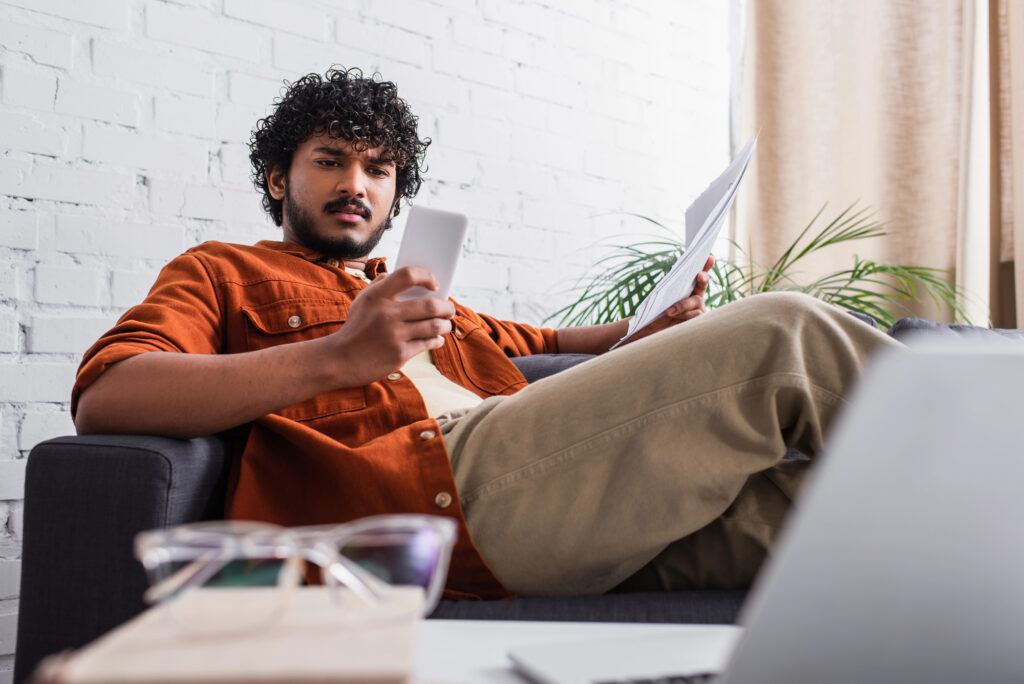 man seeing ad for ad fraud prevention