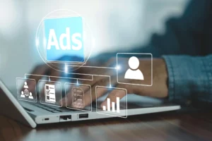 man using programmatic advertising platforms