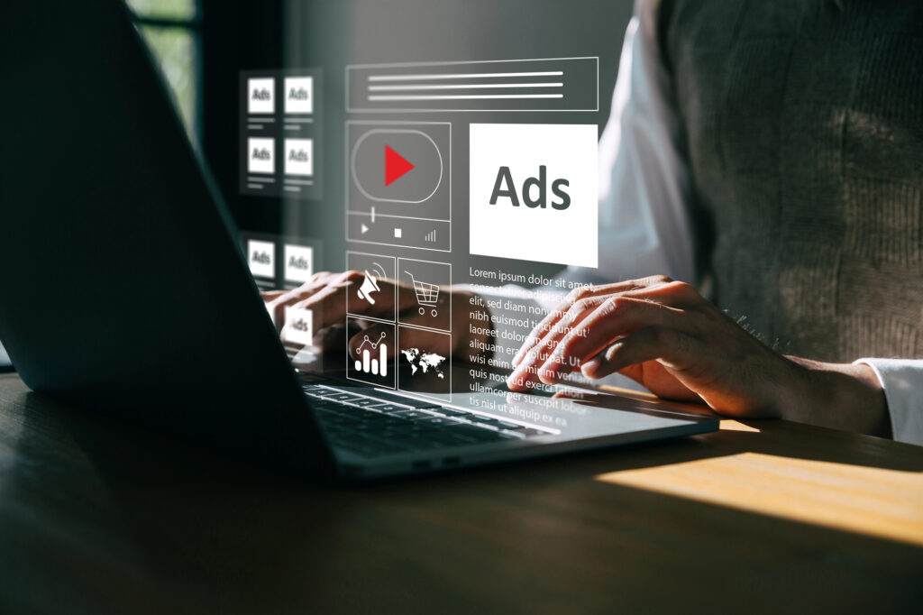 person doing AI programmatic advertising