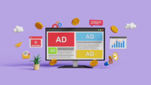 doodle explaining ads in computer and programmatic audience segments