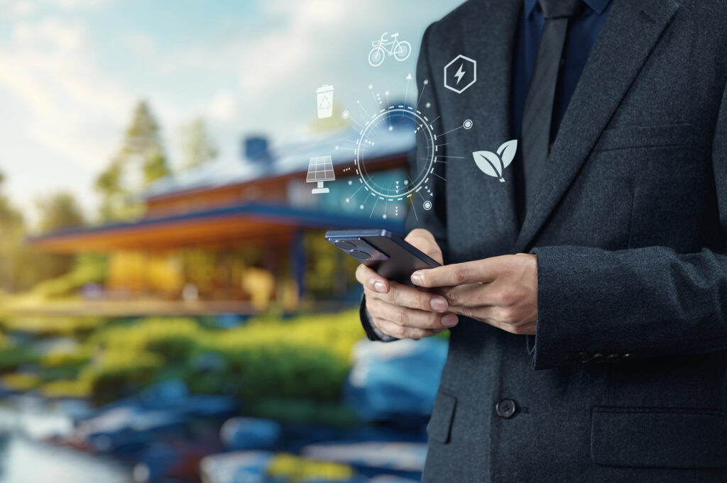 man with phone designing app marketing strategies