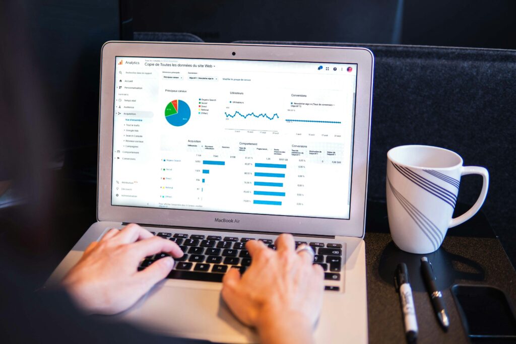 computer with statistics from a programmatic advertising software